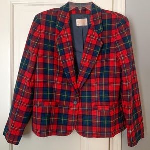 Vintage Pendleton Plaid Wool Blazer